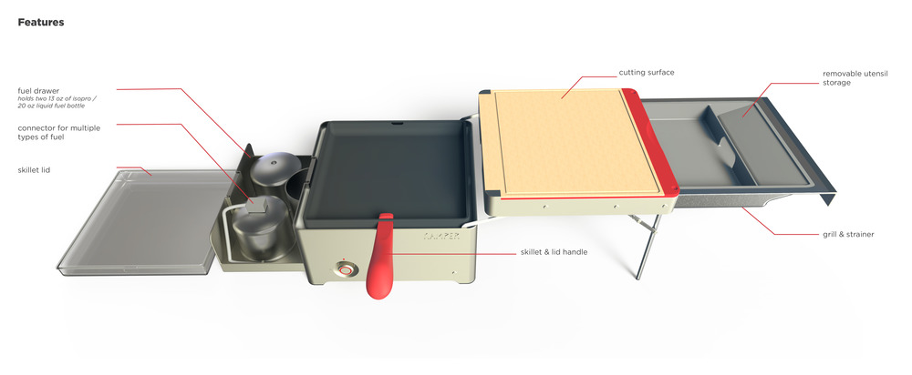 Fabrication detail — annotated parts and production specs for overseas fabrication.